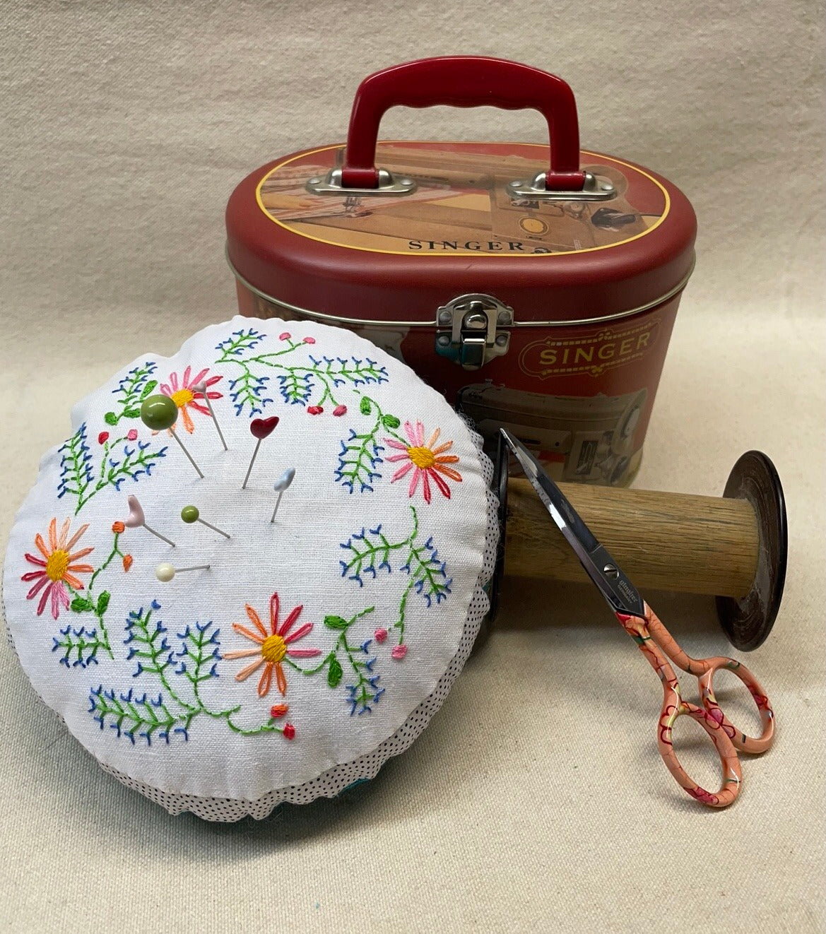 Gerbera pin cushion