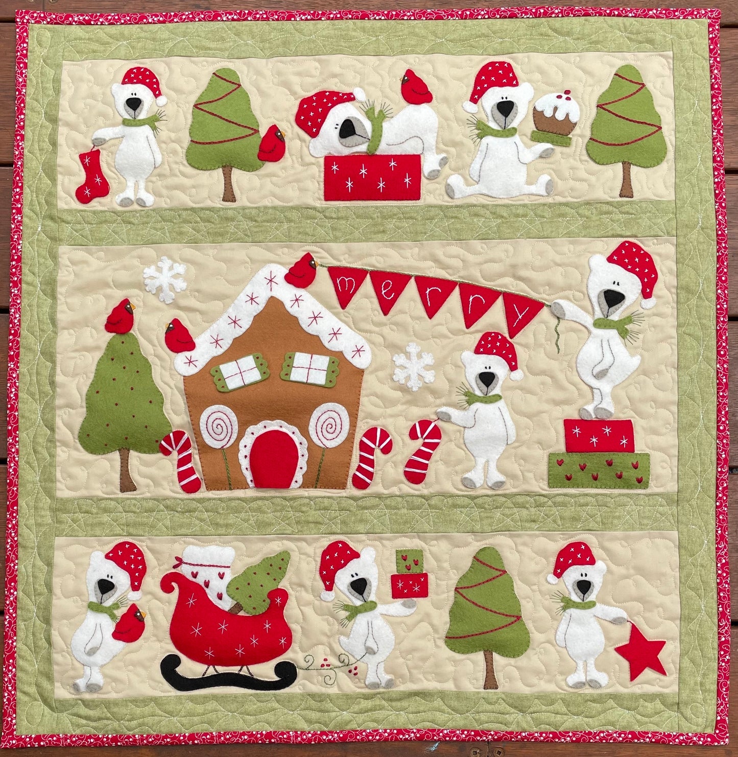 A Gathering of Polar Bears pattern and kit