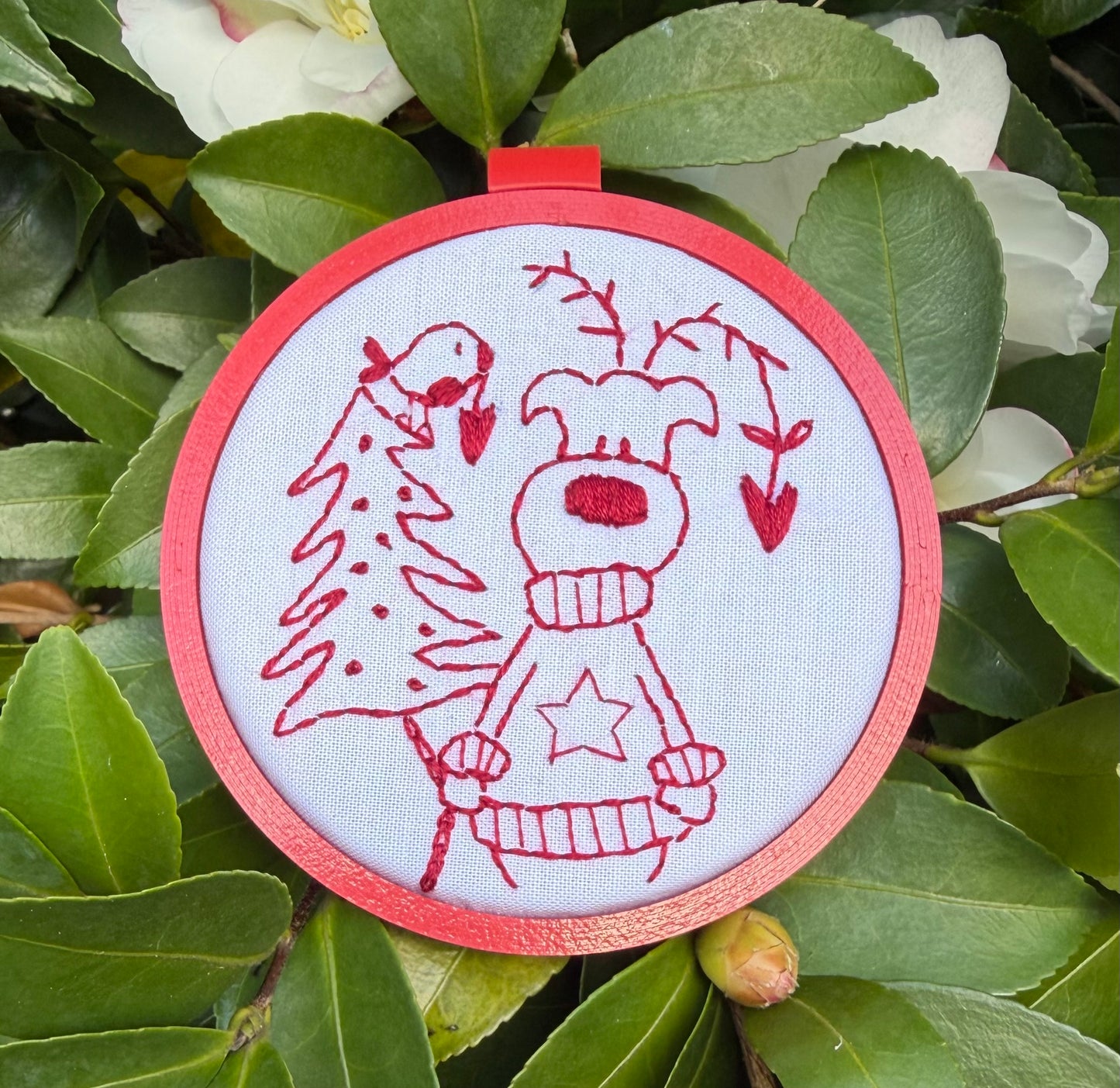 Mini Hoop Decoration Rudolph