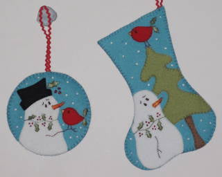 Frosty Mini Stocking and Ornament