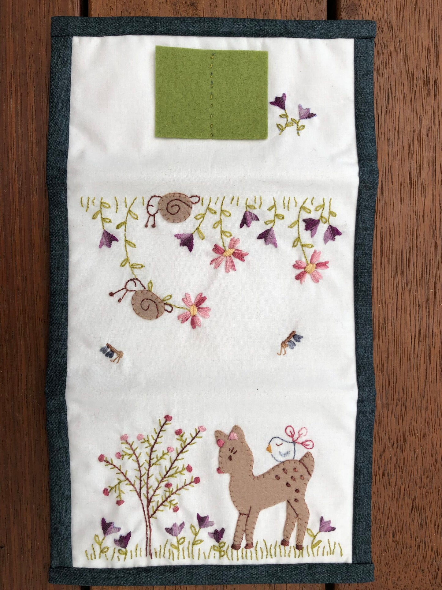 Little Meadow Needlecase with wool felt