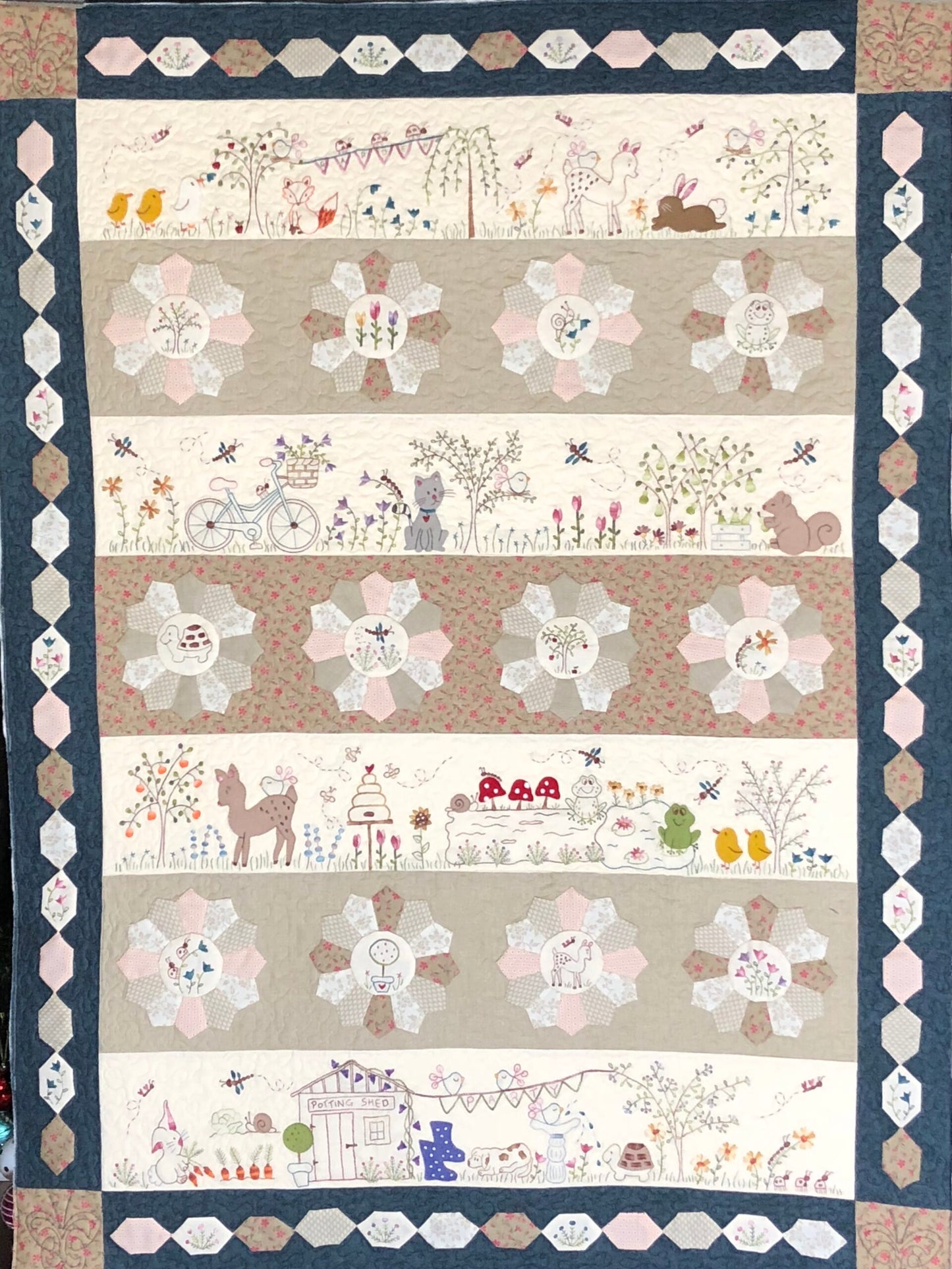 Garden Party patterns and wool felt