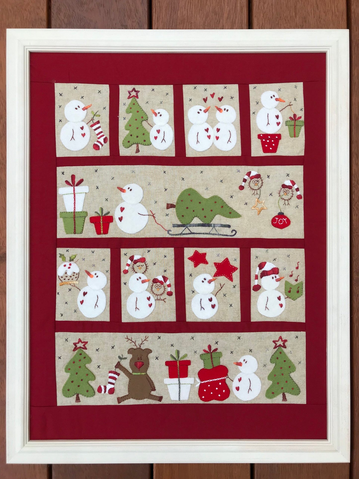 Frosty’s Little Snow Day with wool felt/fabric