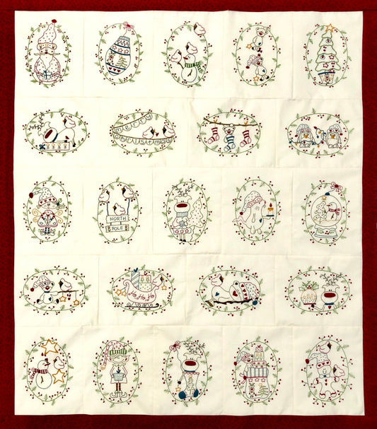 Christmas Necessities stitchery of the week post