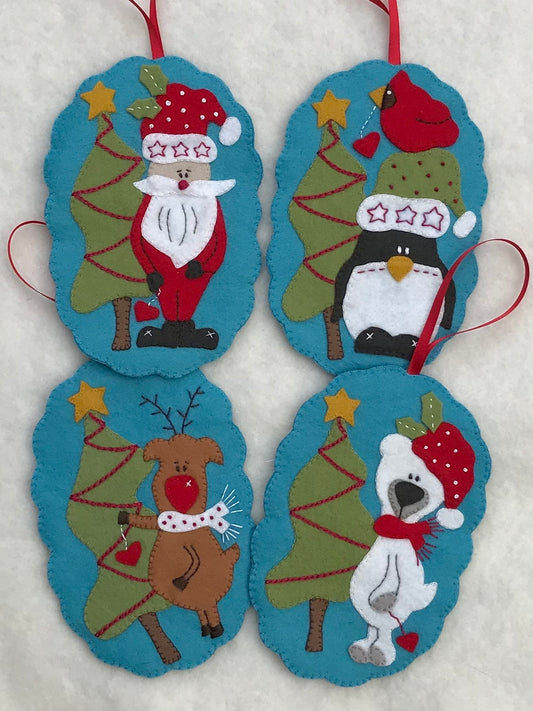 Trimming the Tree Decorations pattern and wool felt kit