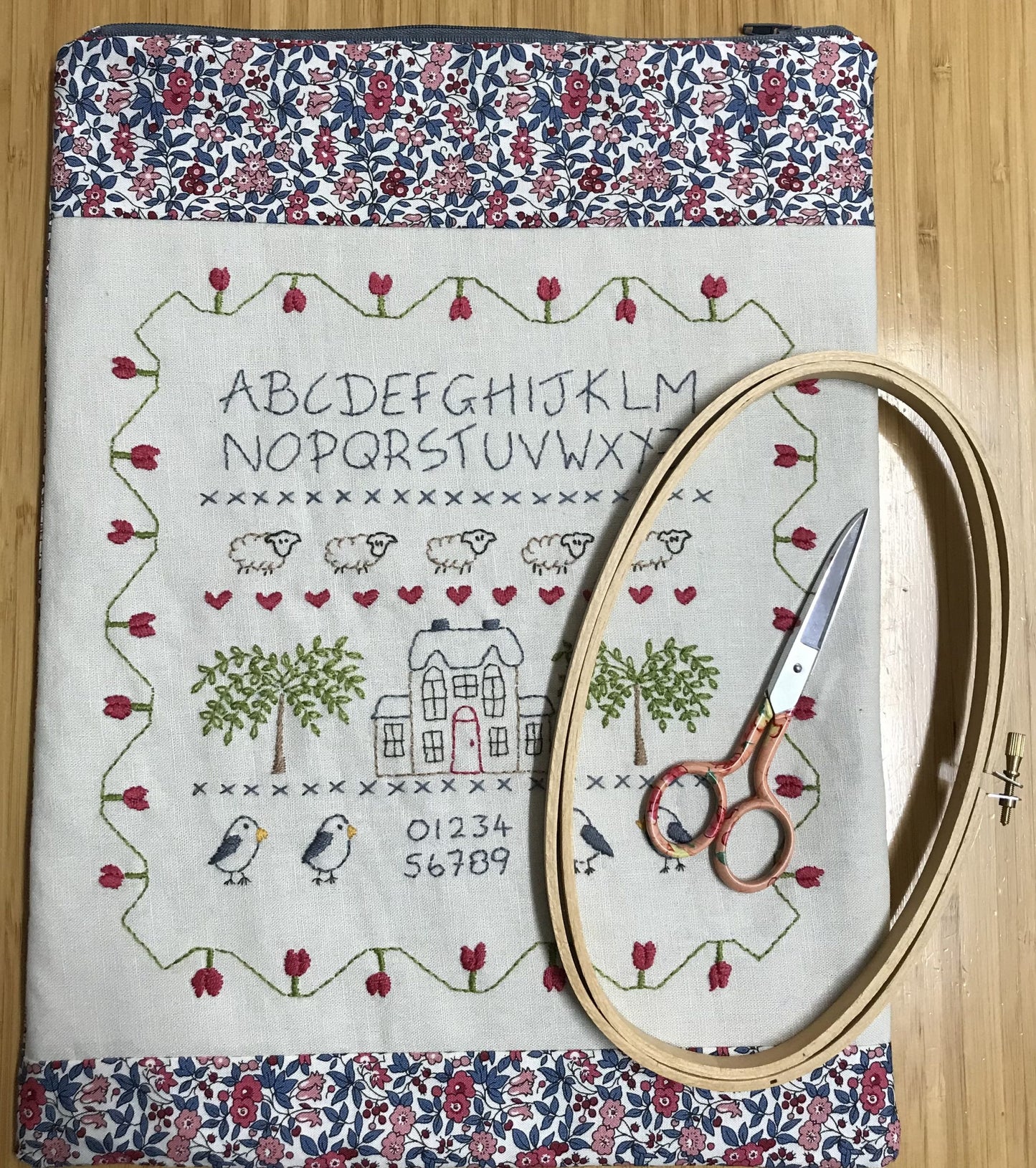 Little Bird Sampler Pouch pattern and kit