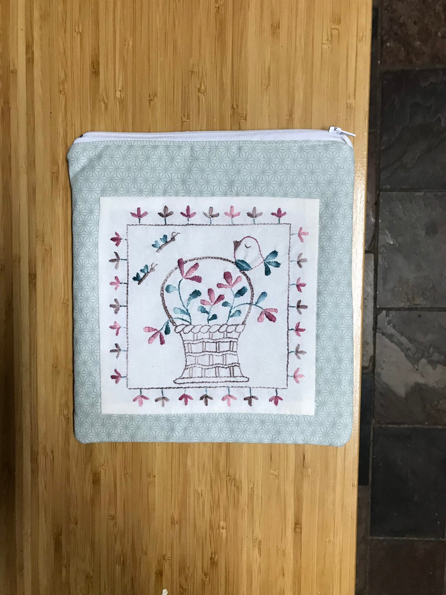 Butterfly Basket Zippered Pouch