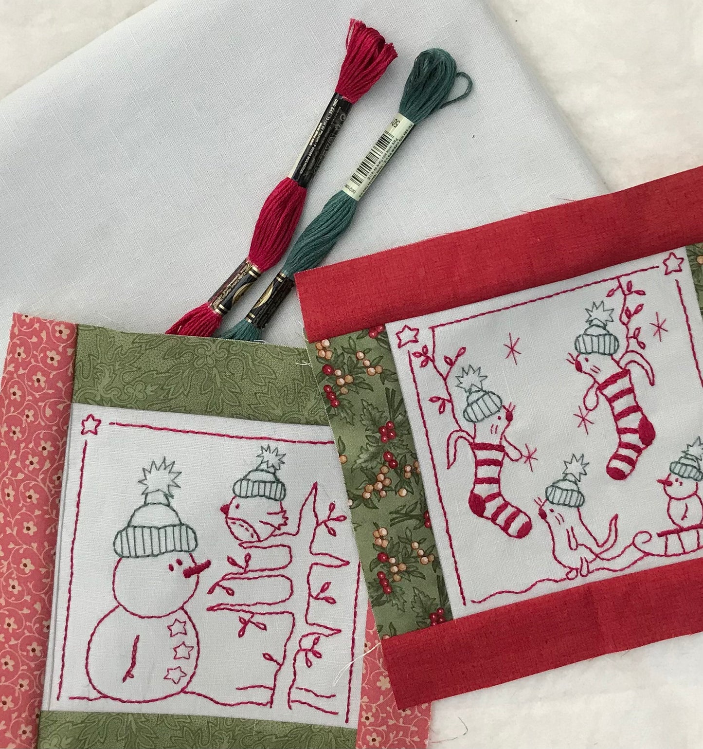 Beanie Season linen and thread pack
