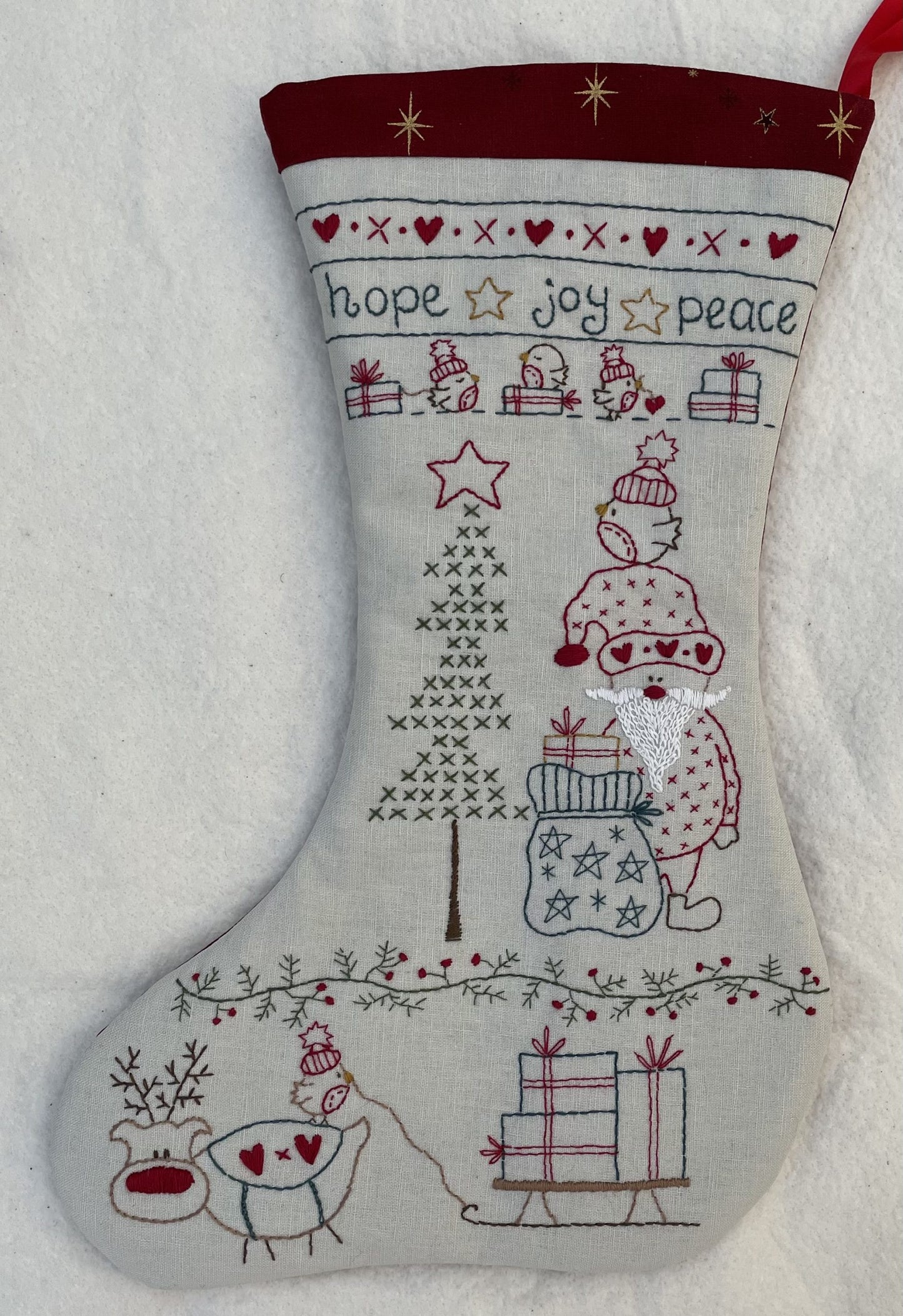 Hope, Joy, Peace stocking