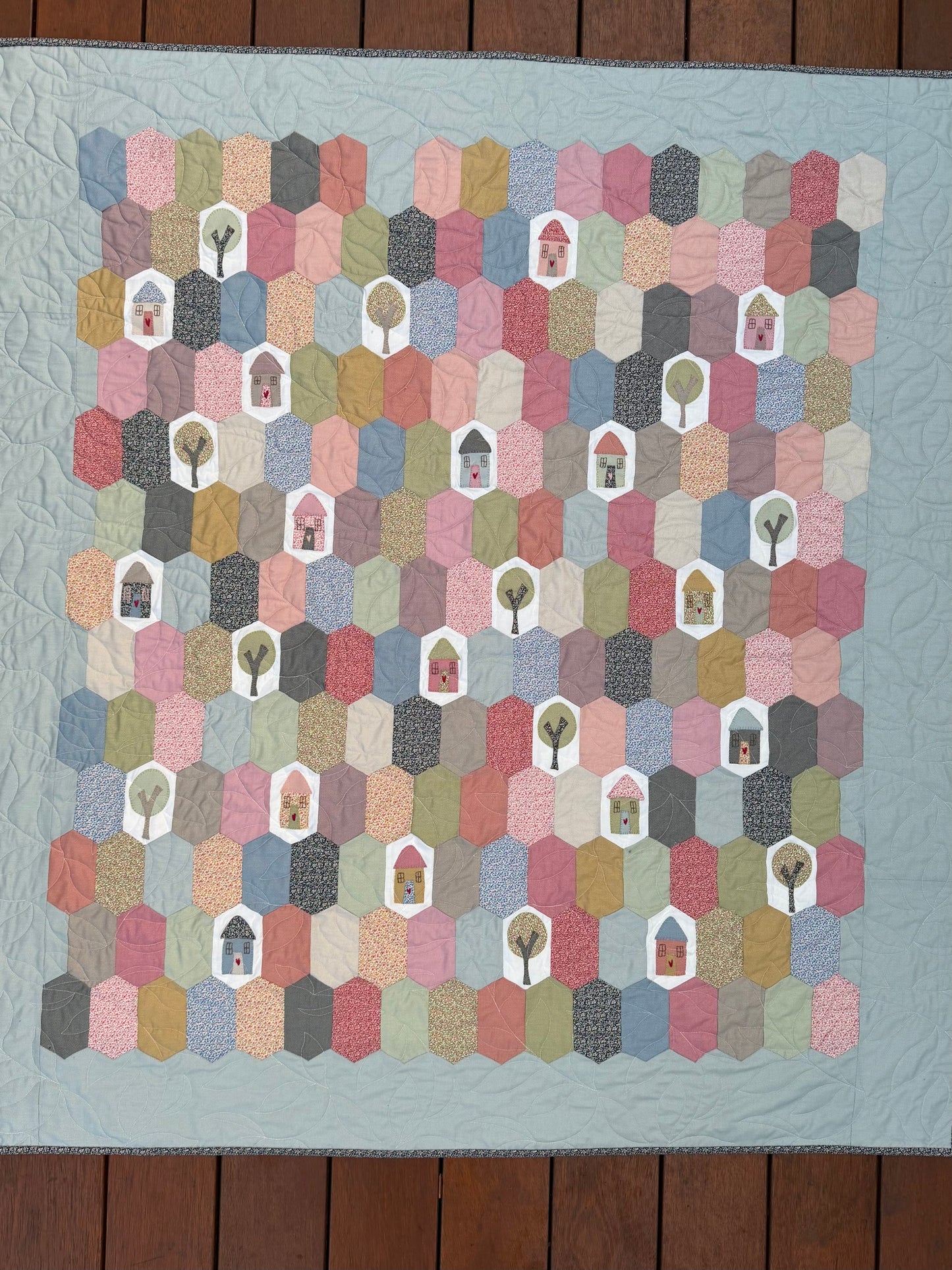 Poppys House Pattern, Template, Fabric