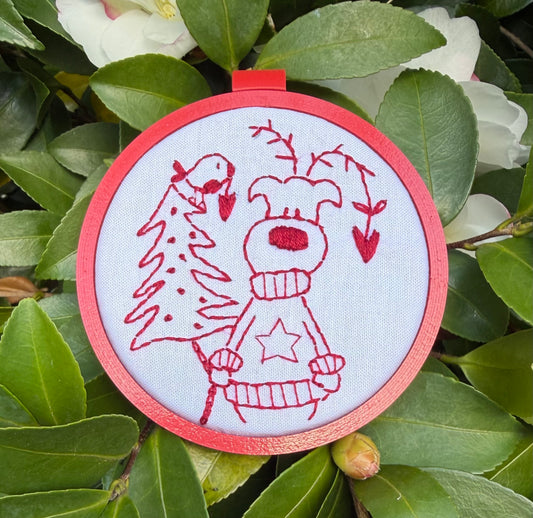 Mini Hoop Decoration Rudolph