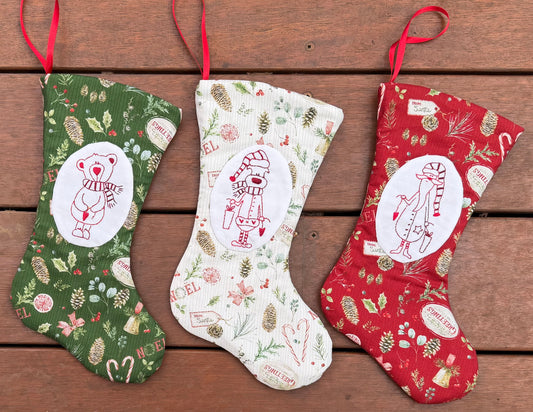 Ted, Nick and Rudi Stockings Pattern