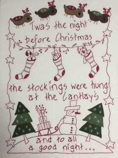 Twas the night wall hanging