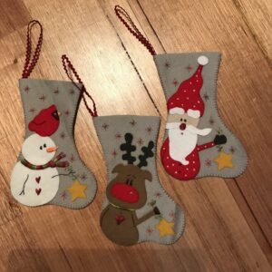 Santa’s Stockings with wool felt