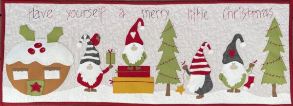A Gnomie Christmas pattern and fabric and wool felt kit