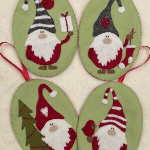 Gnome Decorations pattern and wool felt kit