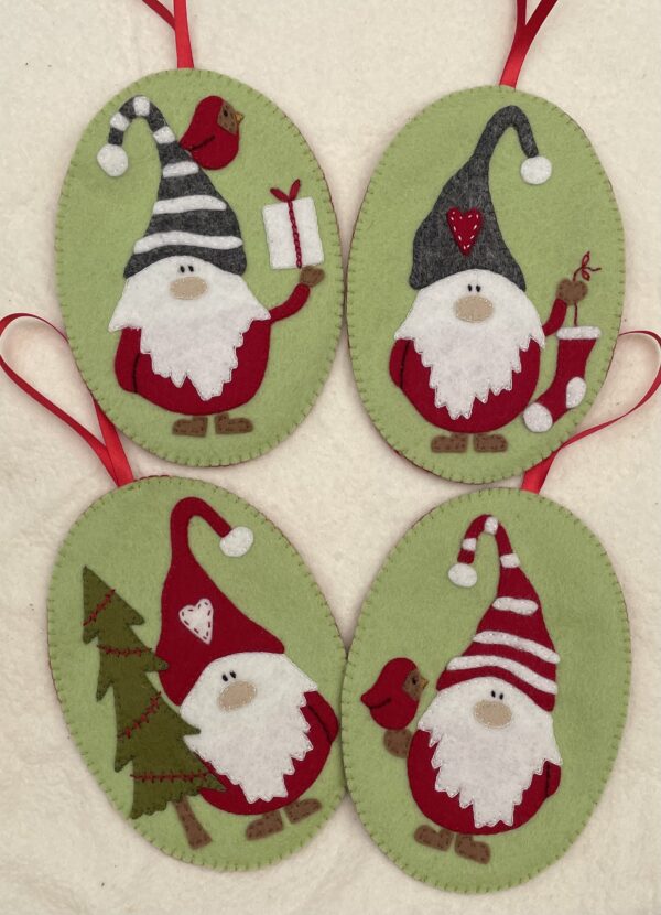 Gnome Decorations pattern and wool felt kit