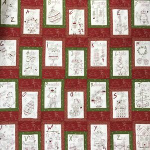 The A-Z of Christmas pattern per month