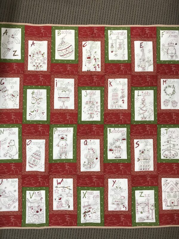 The A-Z of Christmas pattern per month