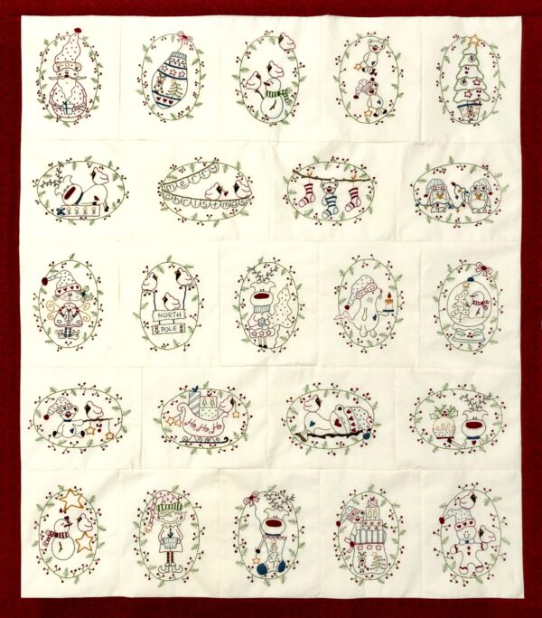 Christmas Necessities stitchery of the week post