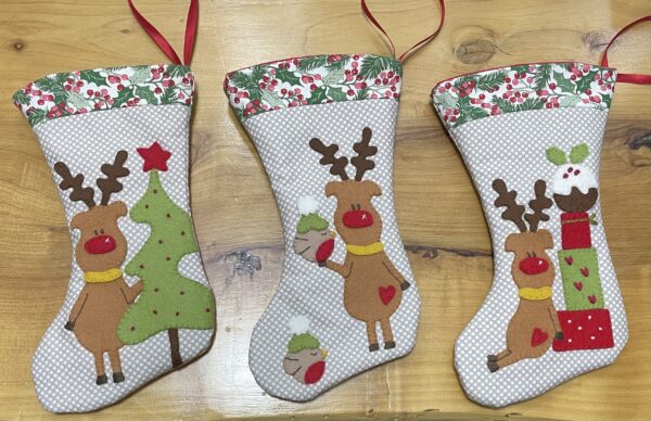 Rudolph’s Holly Berry Stockings with kit
