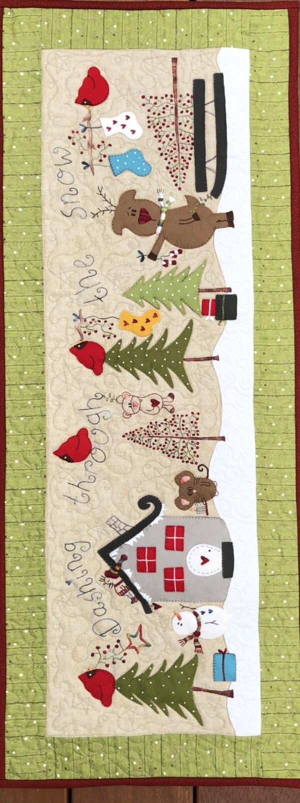 Dashing Through The Snow including wool felt and fabric
