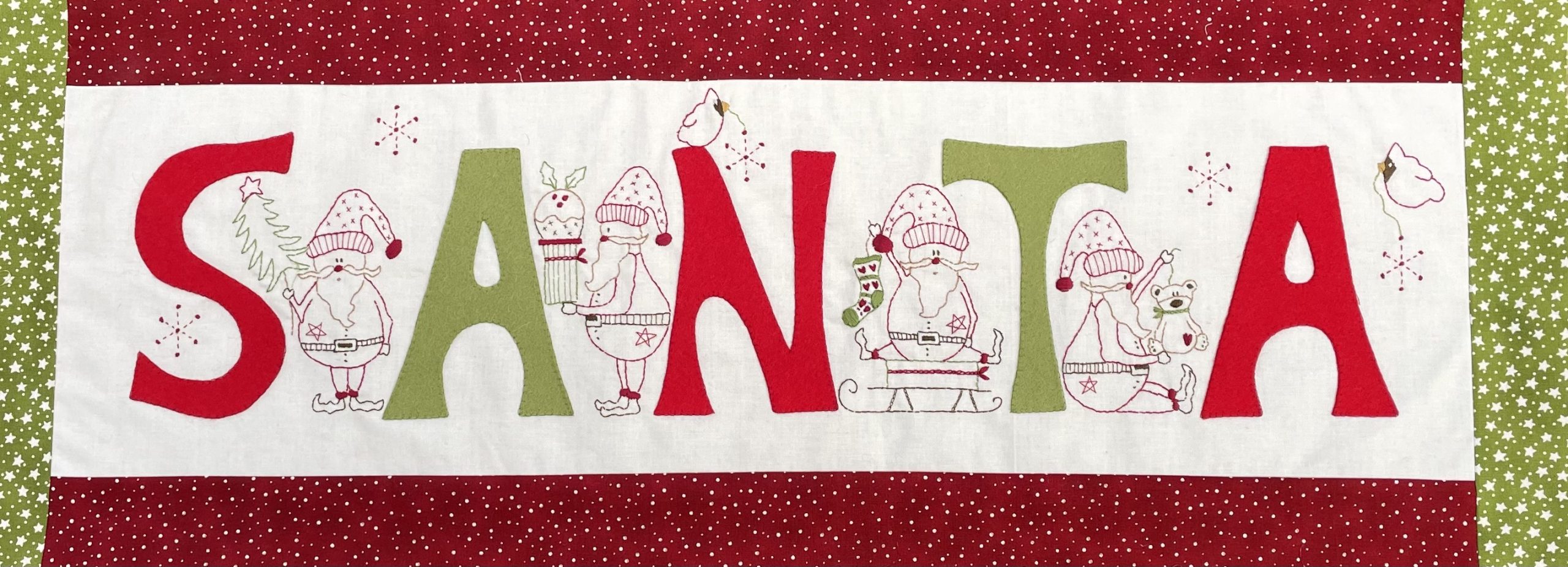 Christmas with Santa pattern and part kit