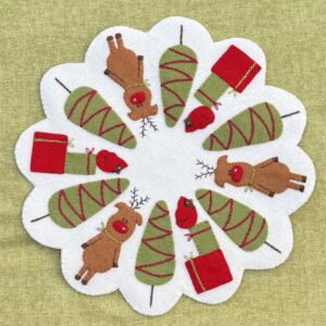 Rudolph’s Candle Mat pattern and kit