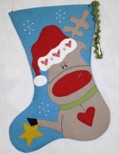 Rudolph felt stocking