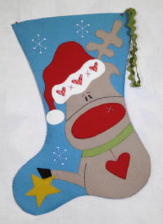 Rudolph felt stocking